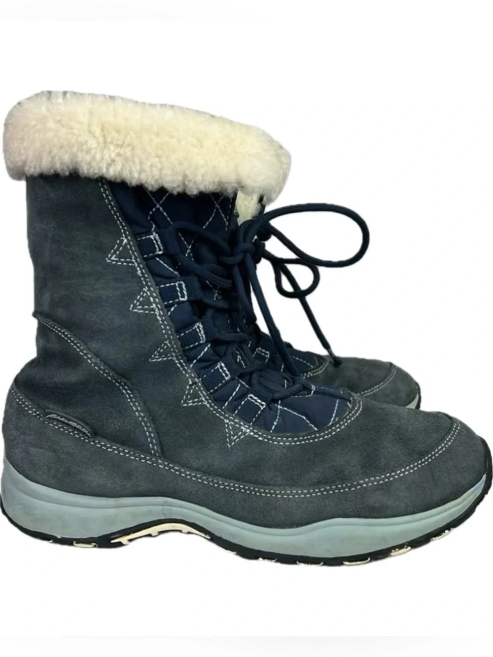Eddie Bauer WeatherEdge Waterproof Suede Winter Sherpa Boots
